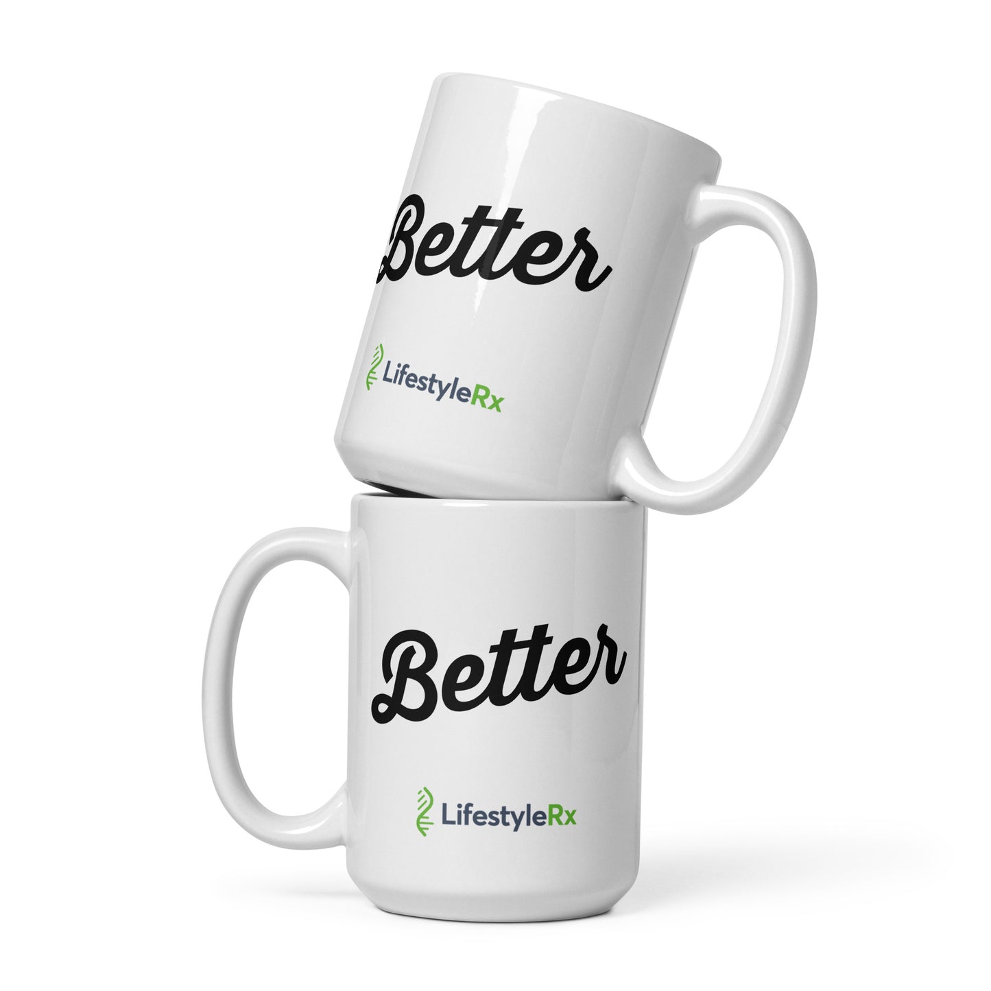 White glossy mug