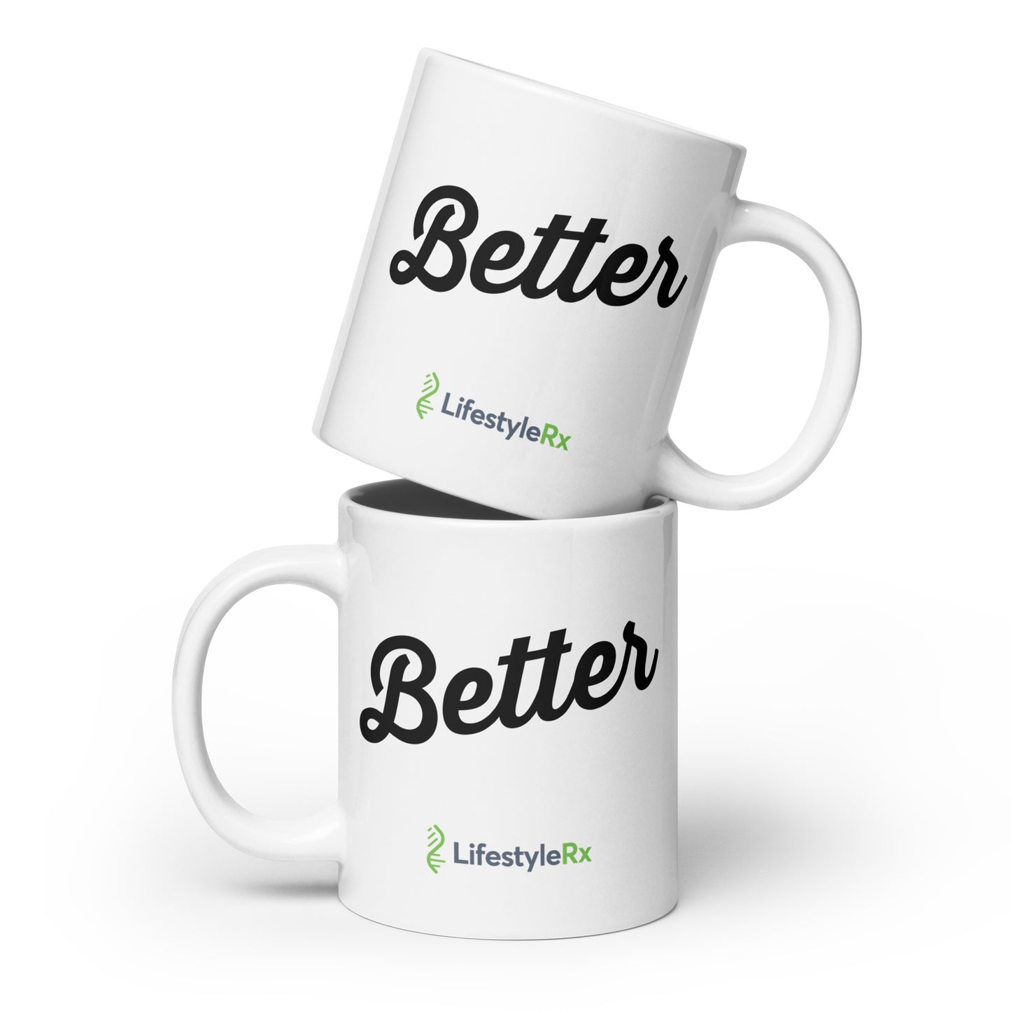 White glossy mug
